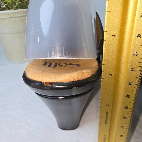 SOFFT BLACK METAL STUDDED MULES WOMENS SIZE 7 GOOD USED CONDITION - Picture 5 of 9